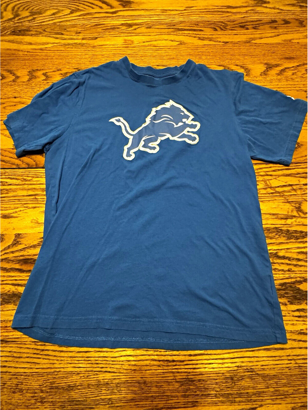 Starter Detroit Lions NFL Blue Short Sleeve Crewneck T-Shirt Size L/G
